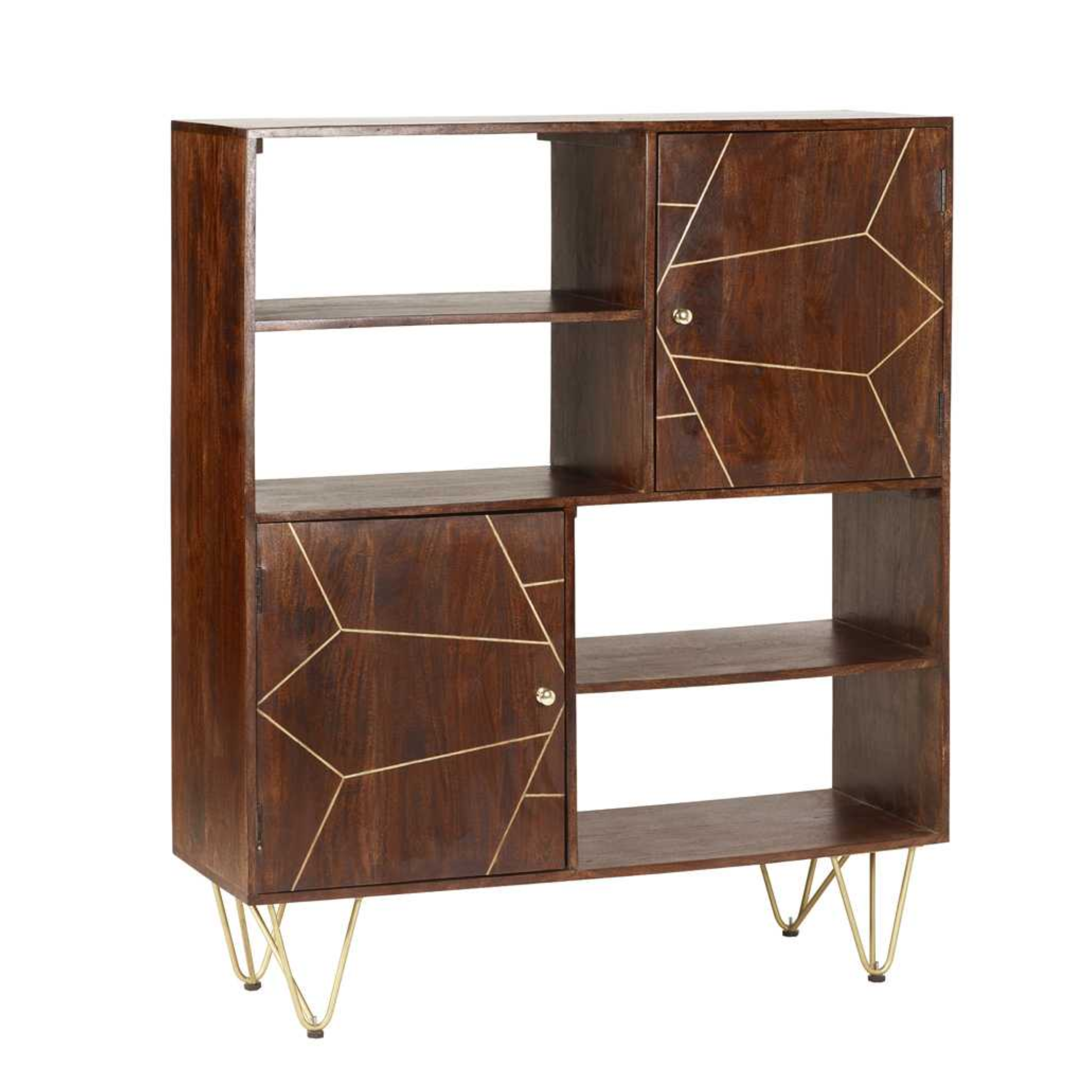 Jai Solid Mango Wood Display Cabinet