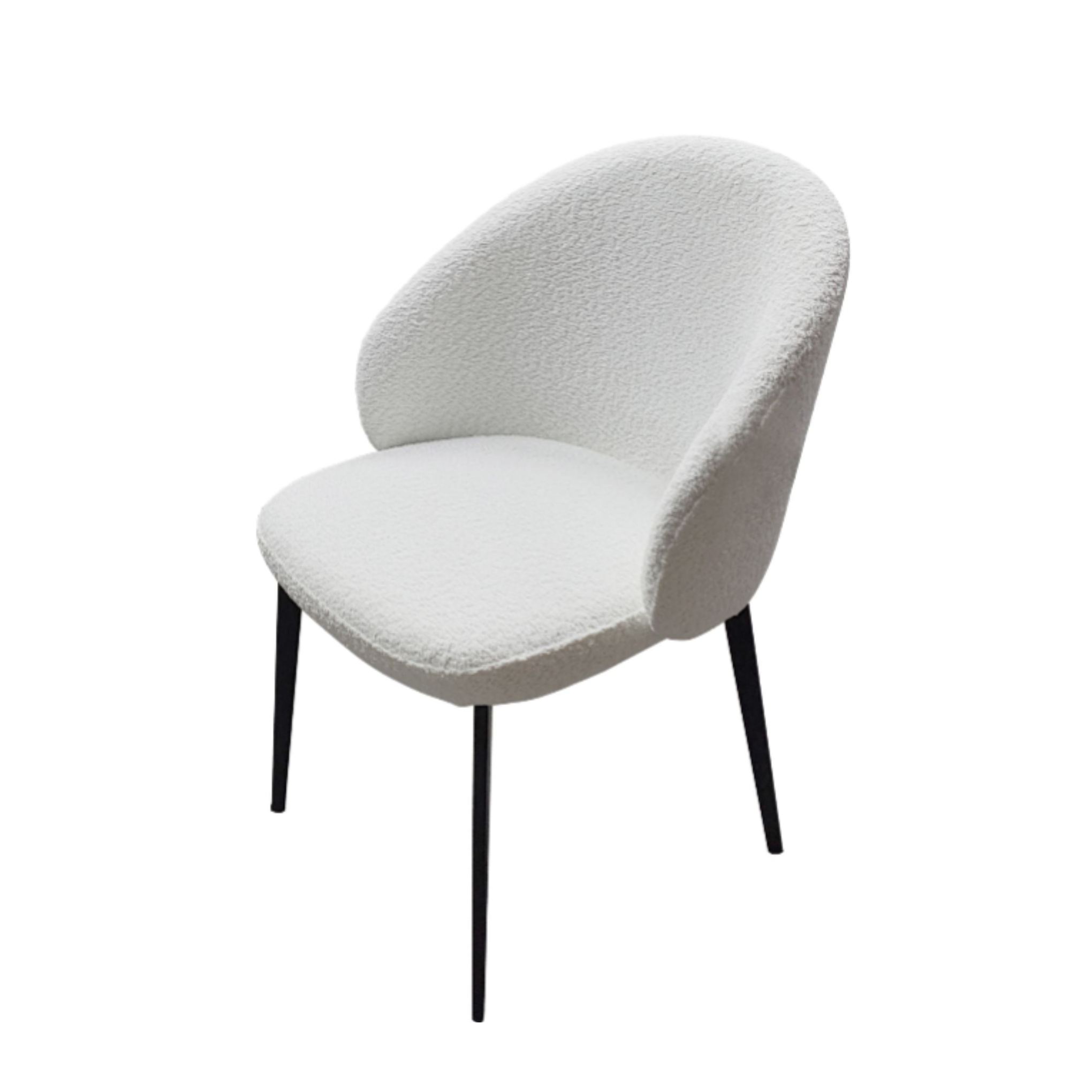 Lazio Boucle Chair Ivory White Boucle