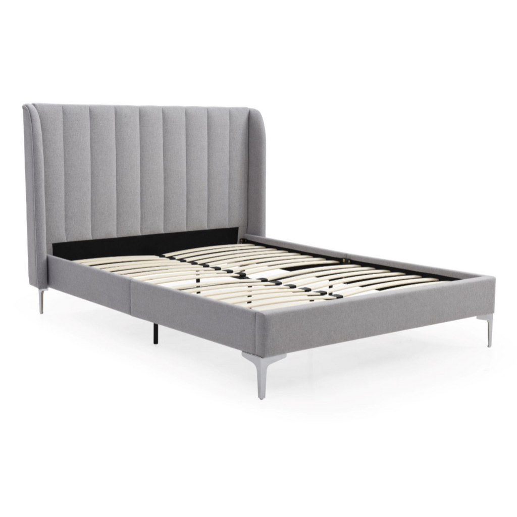 Neptune Grey Faux Wool Super King Avery Bed
