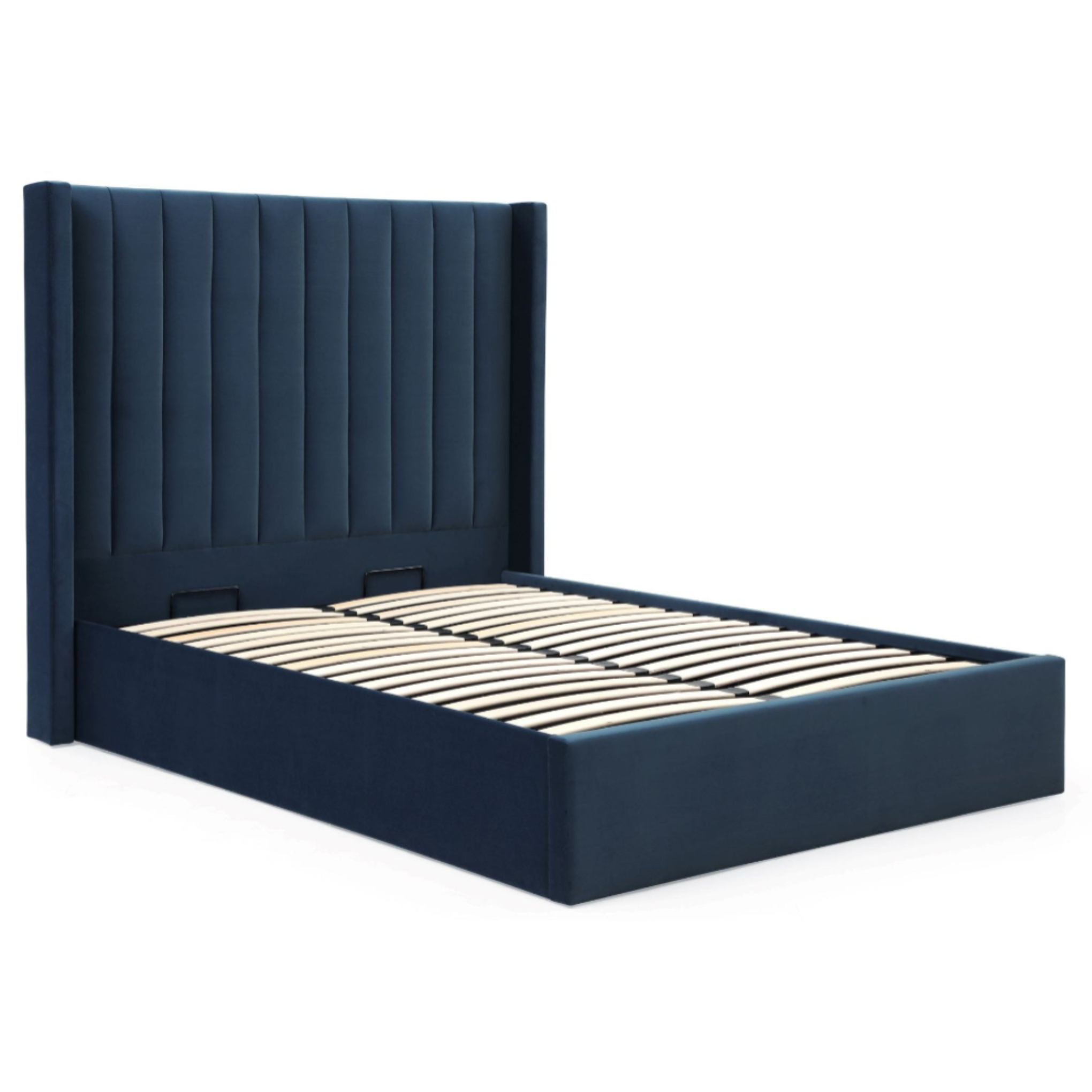 Athena Ink Velvet Super King Emerson Multi-Lift Ottoman Bed