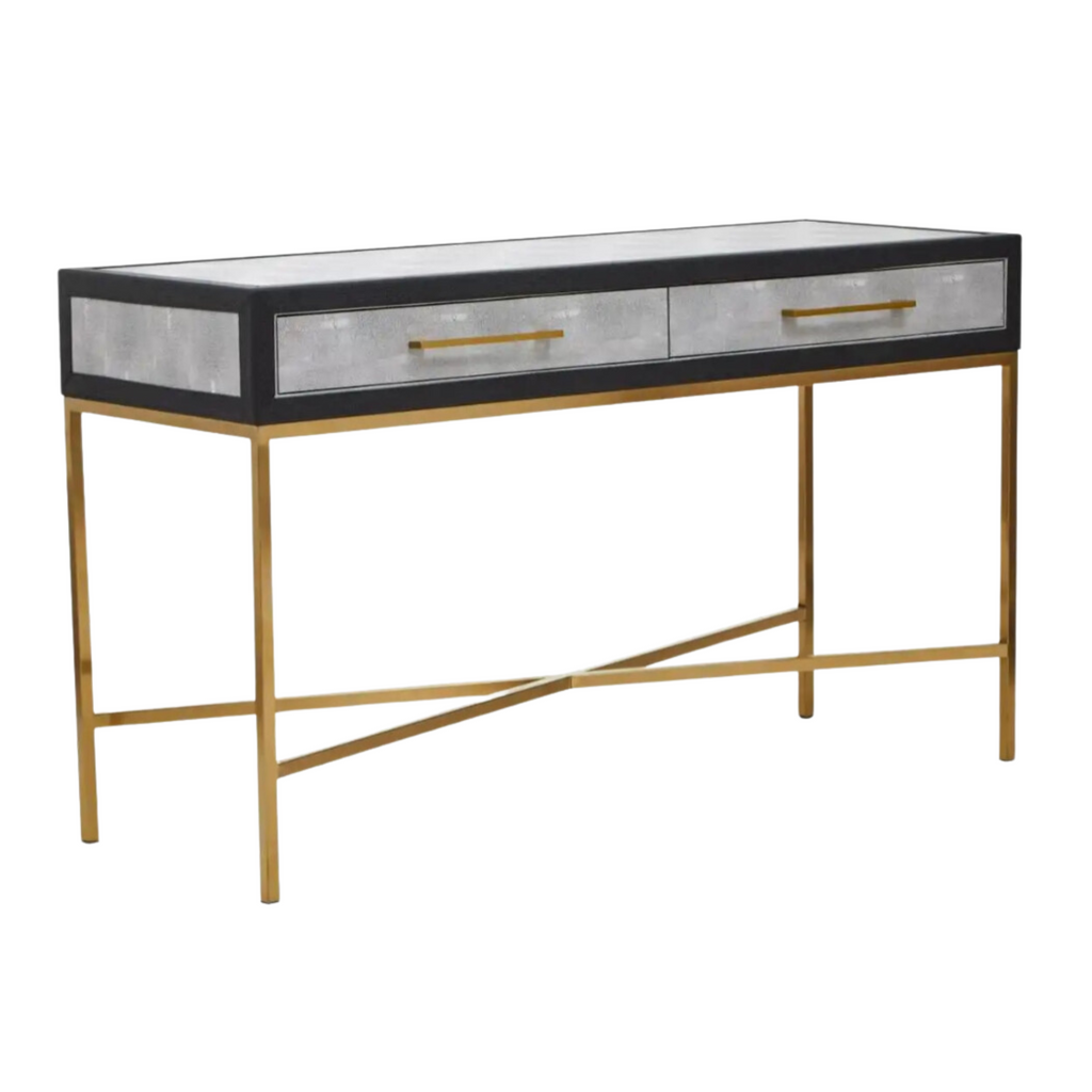 Cadiz Grey Shagreen Console Table