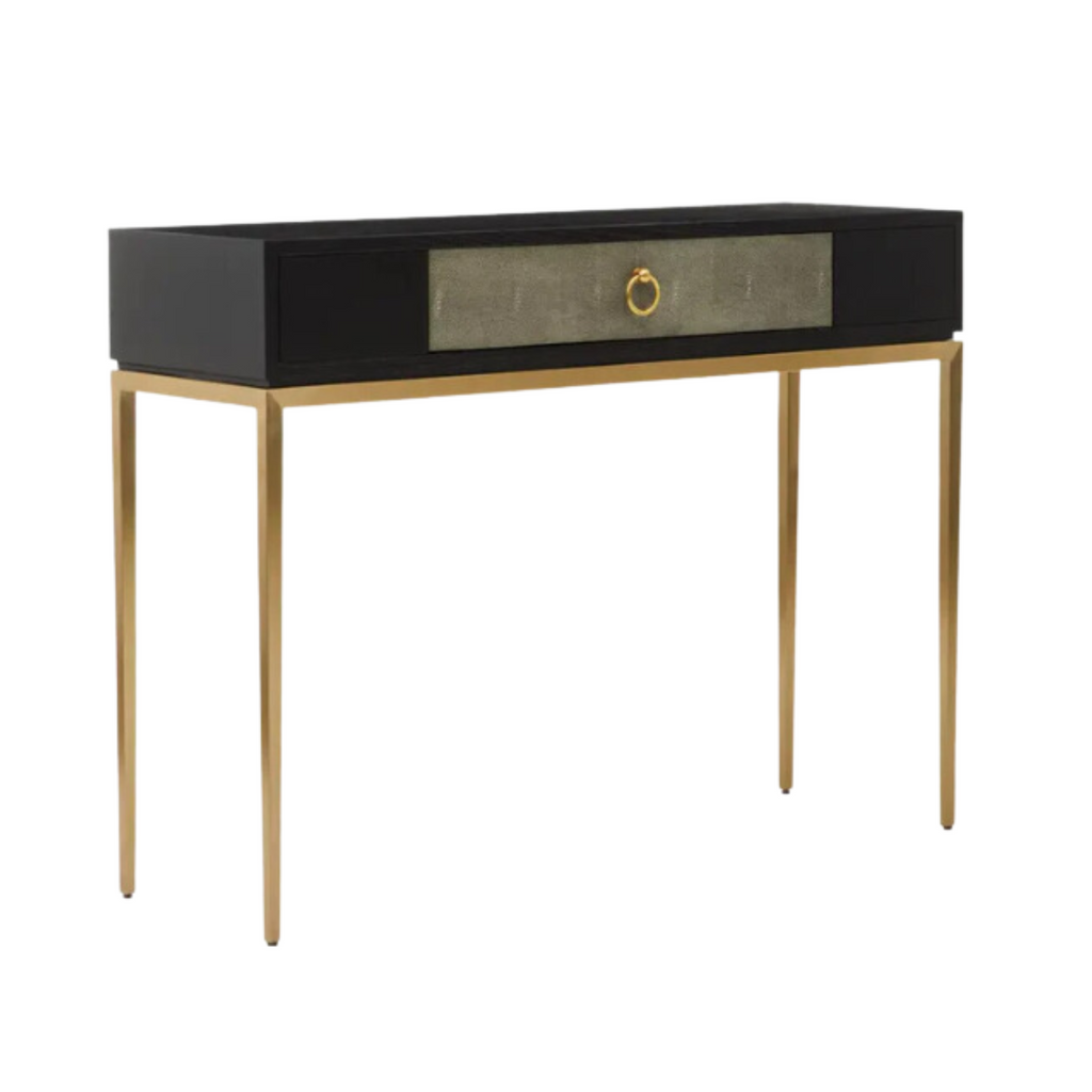 Deruta Shagreen Effect One Drawer Console Table