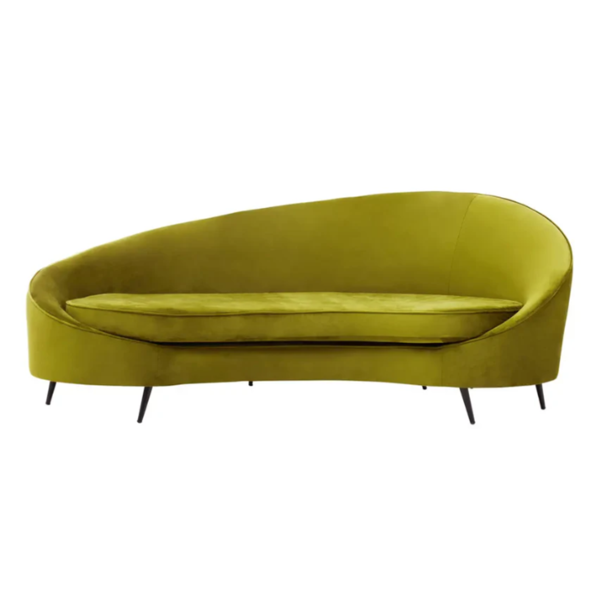 Hasina Three Seat Olive Velvet Sofa