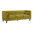 Helia Olive Velvet Sofa