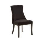 Kensington Townhouse Black Velvet Dining Chair