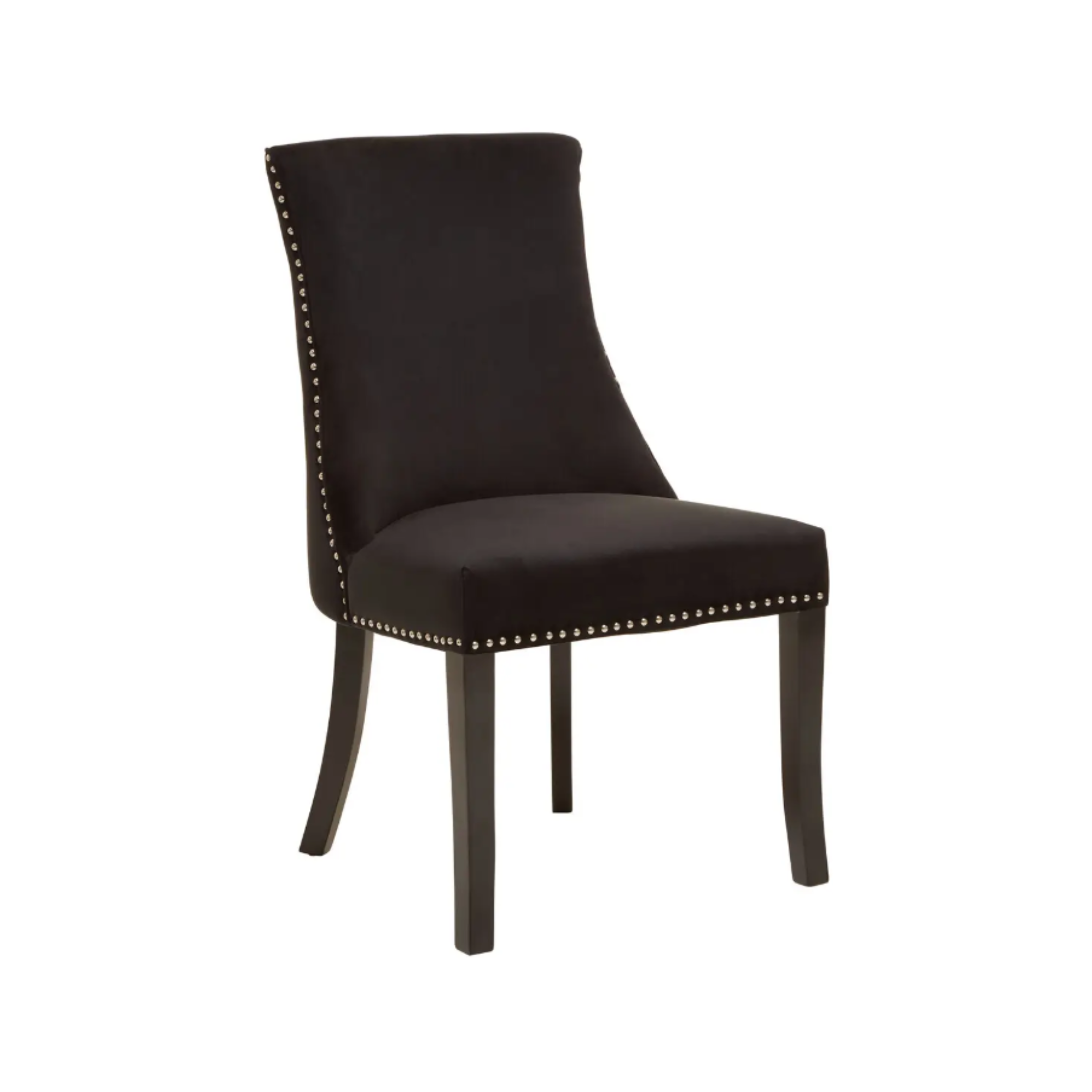 Kensington Townhouse Black Velvet Dining Chair