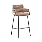 Tamzin Brown Faux Leather Bar Chair