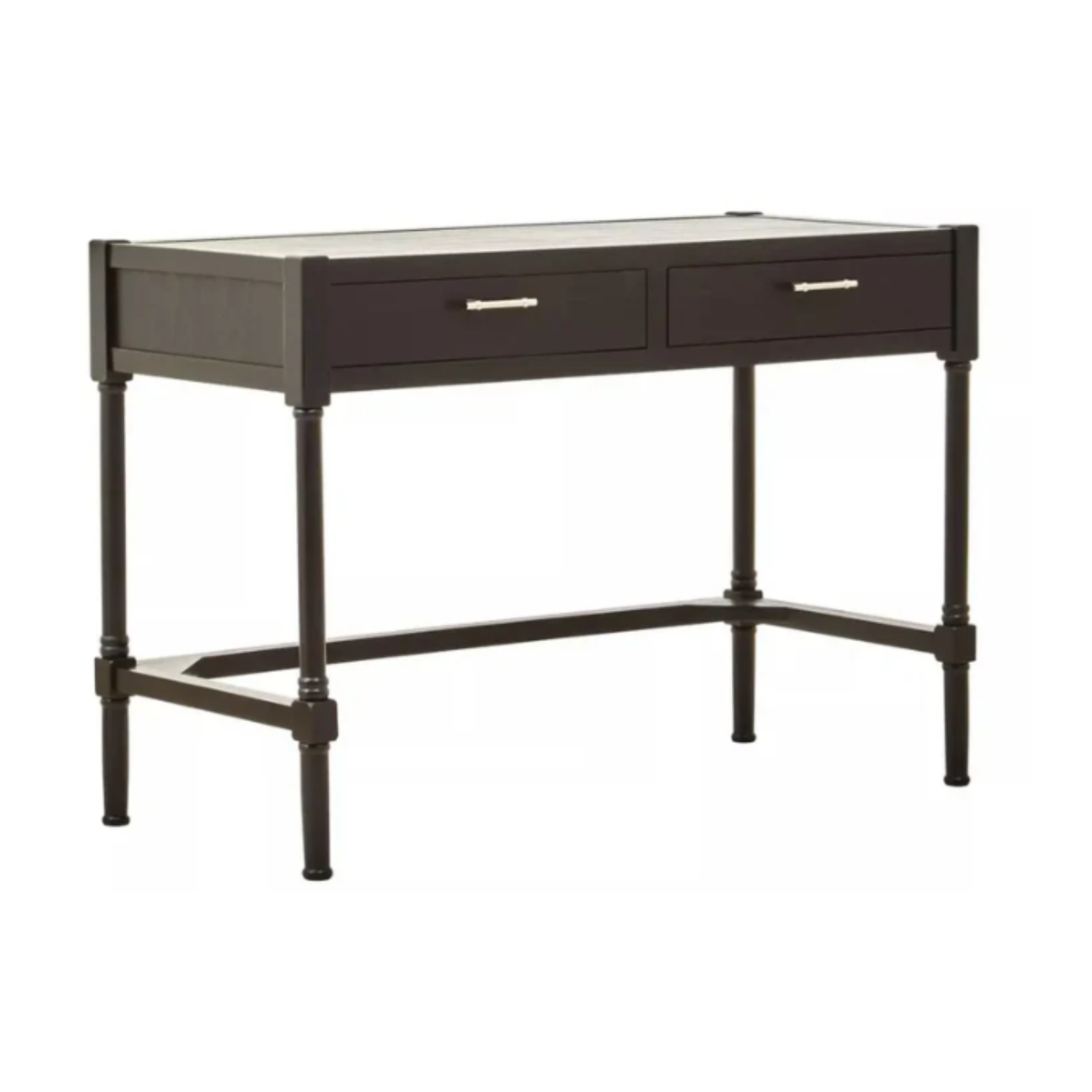 Heritage Two Drawer Black Finish Desk