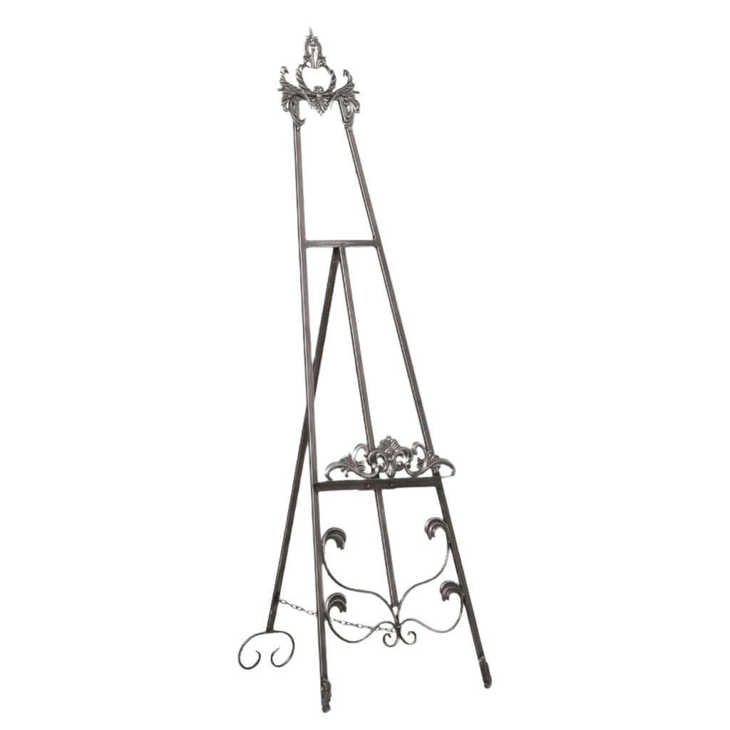 Antiqued Silver Metal Easel 165cm