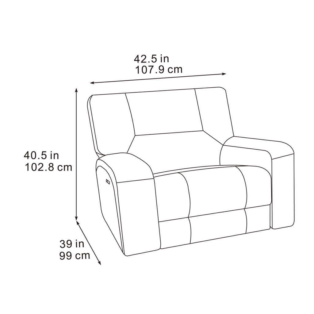 Excalibur Beige Lay-Z-Boy Style Fabric Power Recliner Armchair