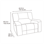 Excalibur Beige Lay-Z-Boy Style Fabric Power Recliner Armchair