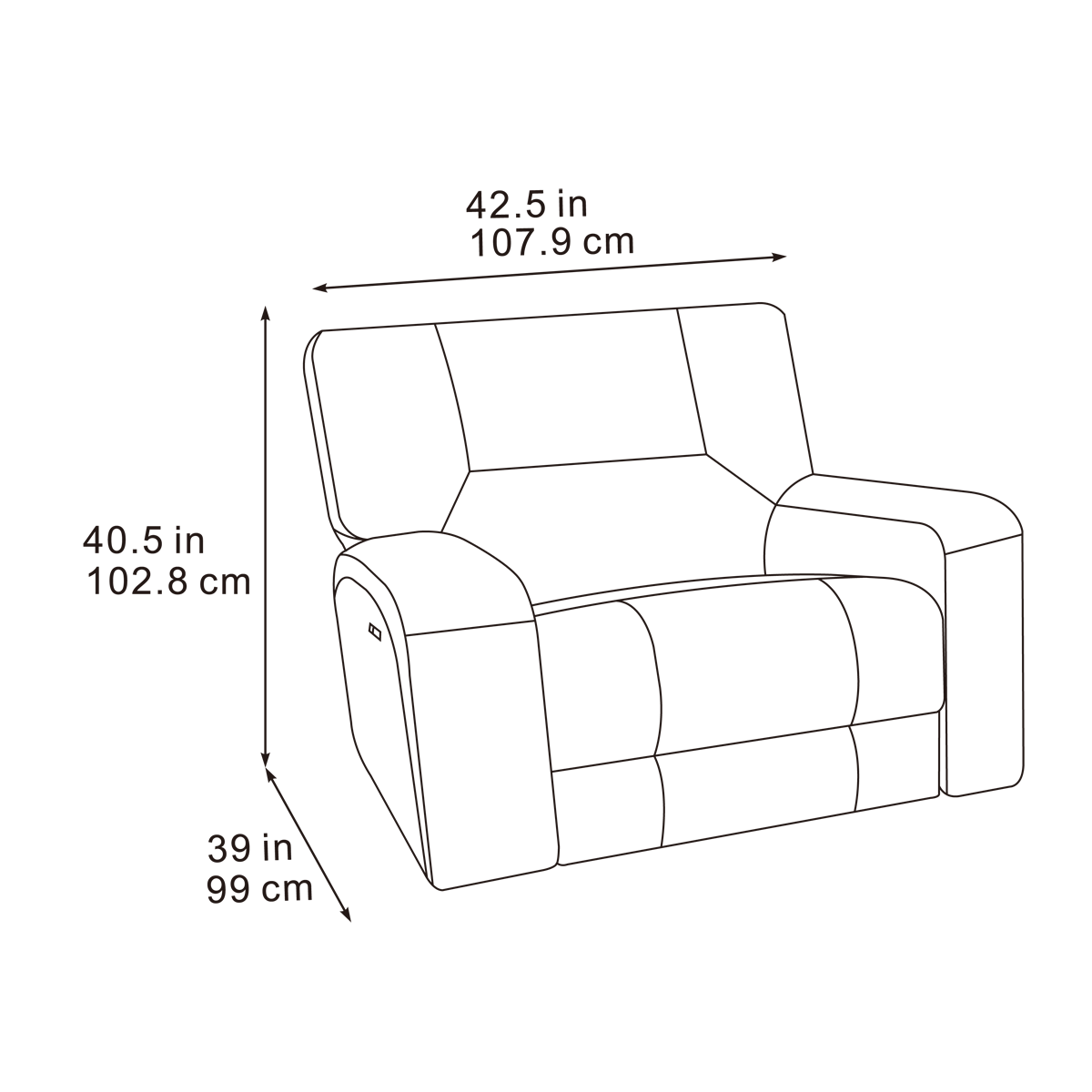 Excalibur Beige Lay-Z-Boy Style Fabric Power Recliner Armchair