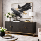 Raphia Sideboard Brown Shagreen