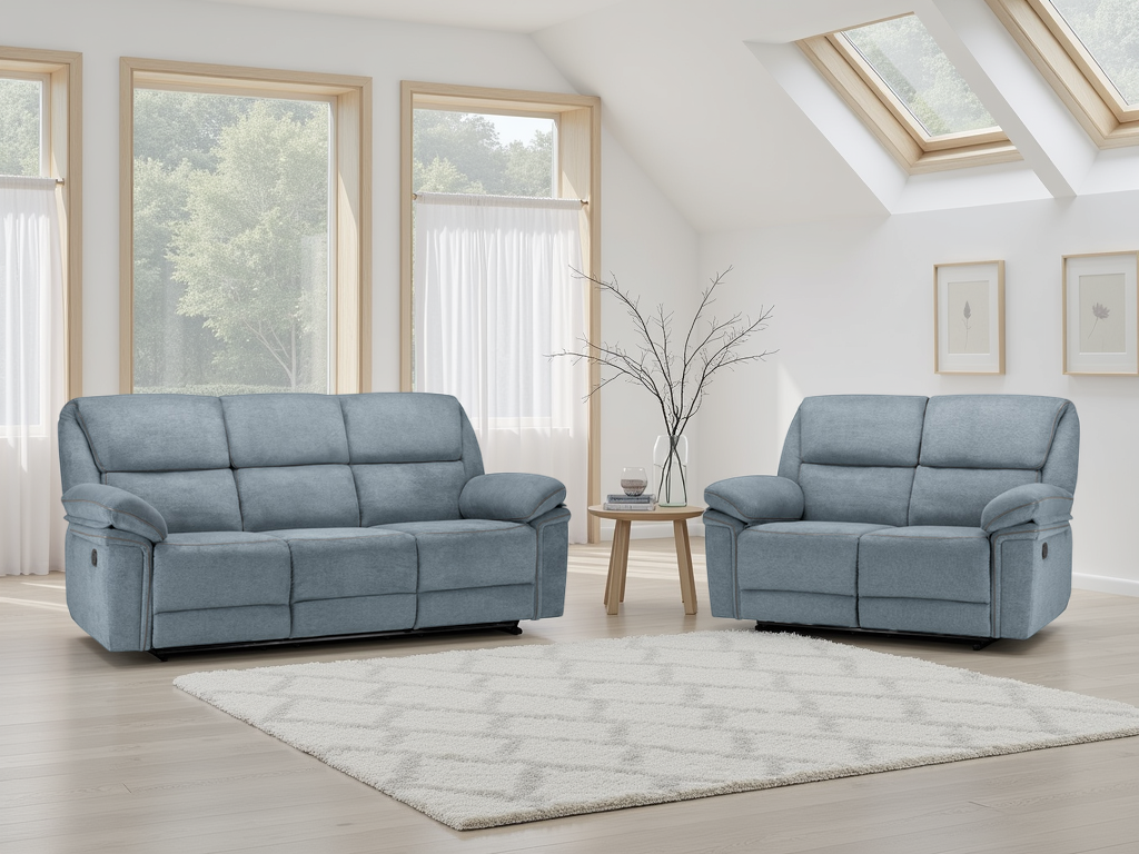 Elio 3 Seater Fabric Manual Reclining Sofa