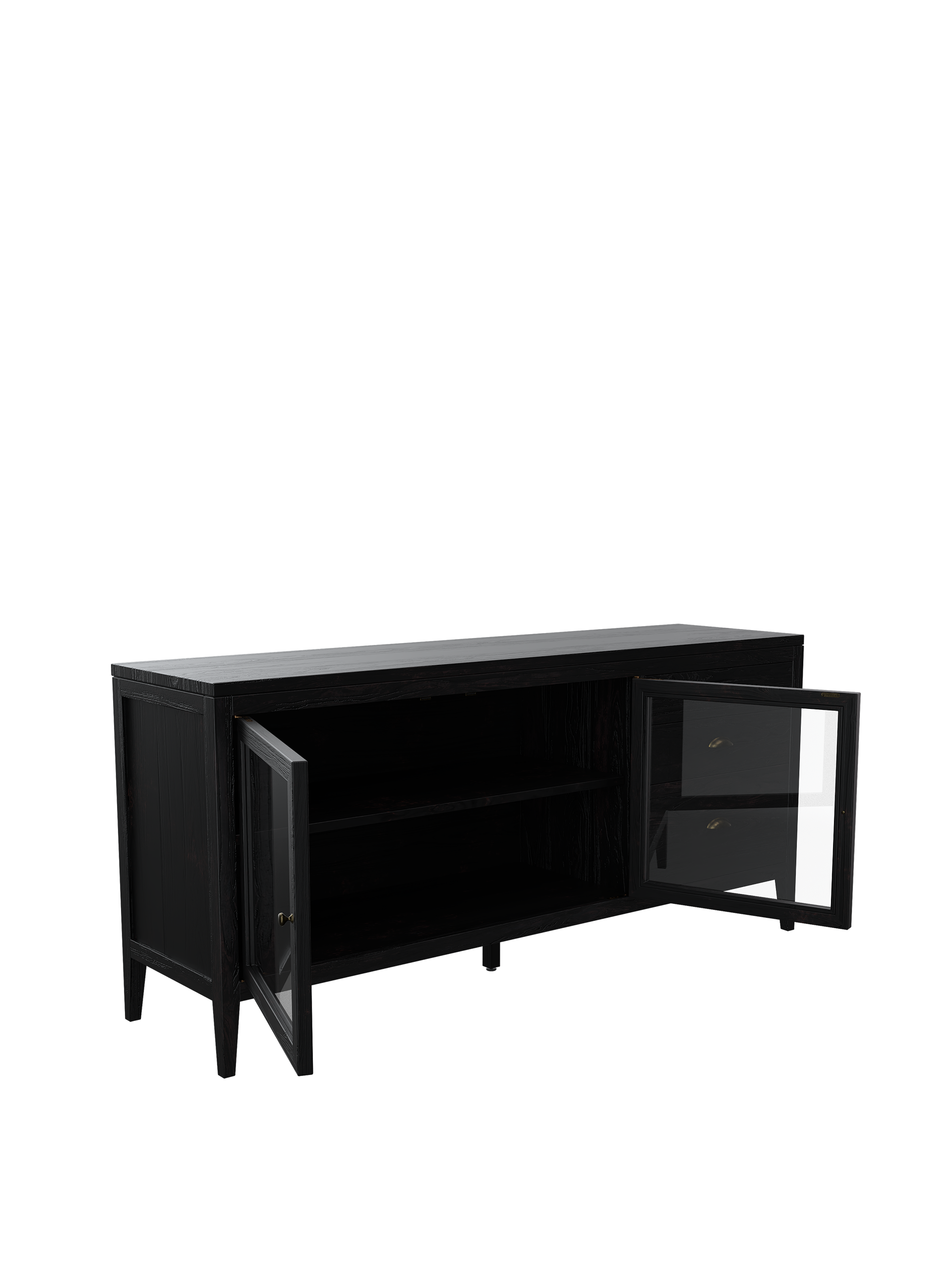 Elmhurst Black 2 Door 3 Drawer Sideboard