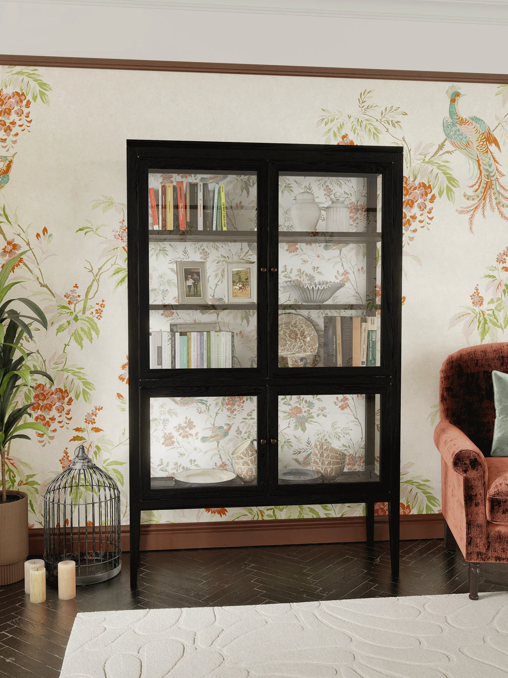 Elmhurst Black 4 Door Display Unit