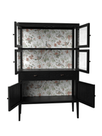 Elmhurst Black 6 Door 2 Drawer Display Unit