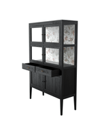 Elmhurst Black 6 Door 2 Drawer Display Unit