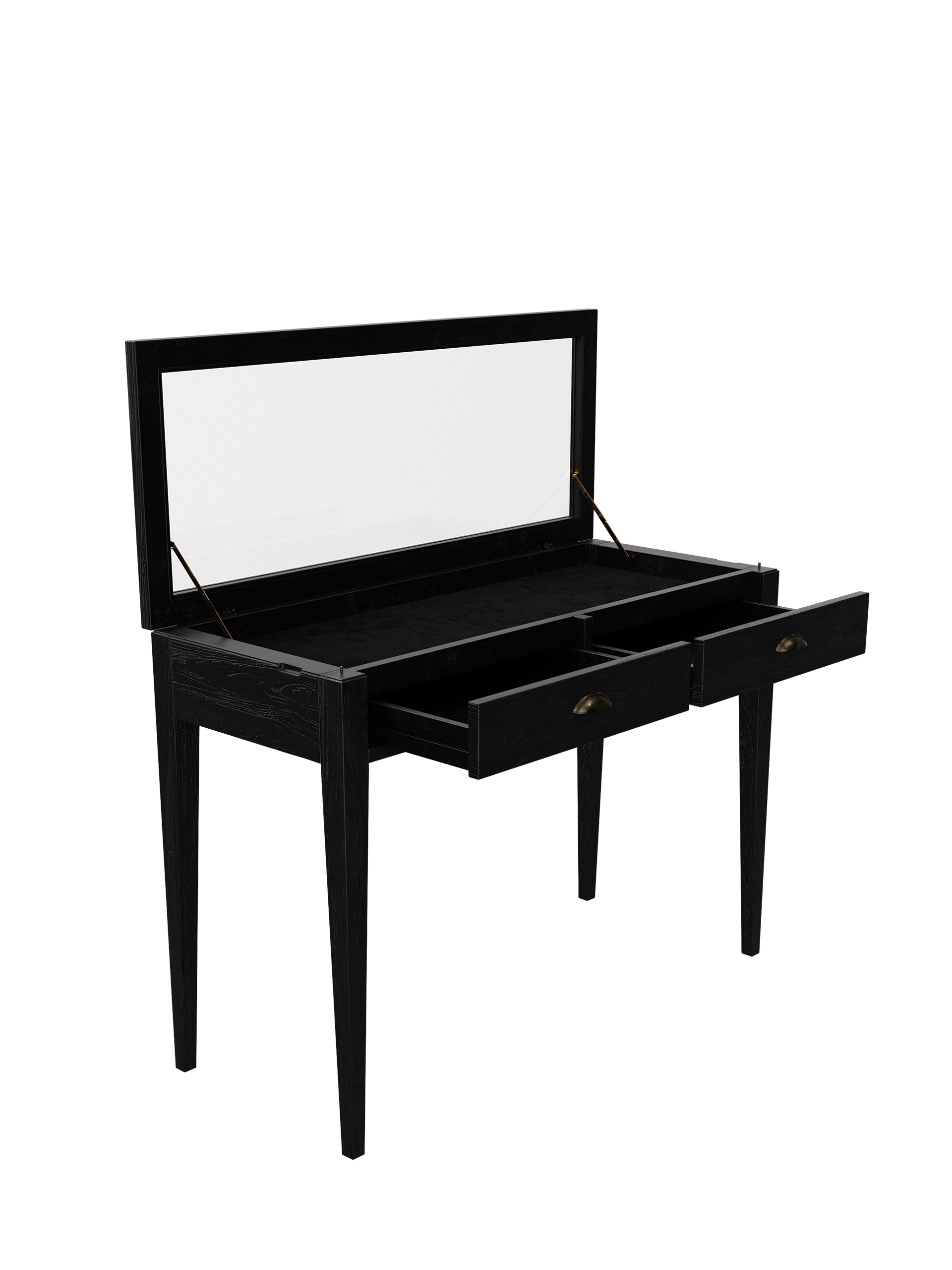 Elmhurst Black 2 Drawer Console Table