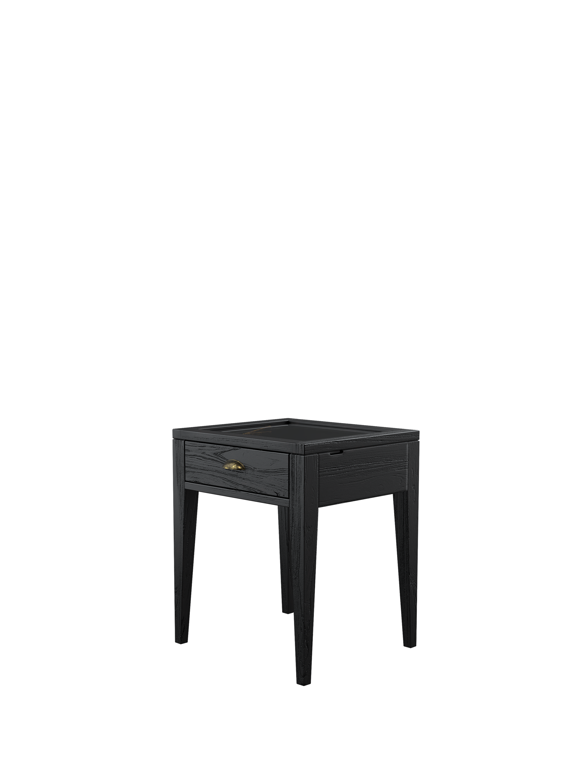 Elmhurst Black 1 Drawer Side Table