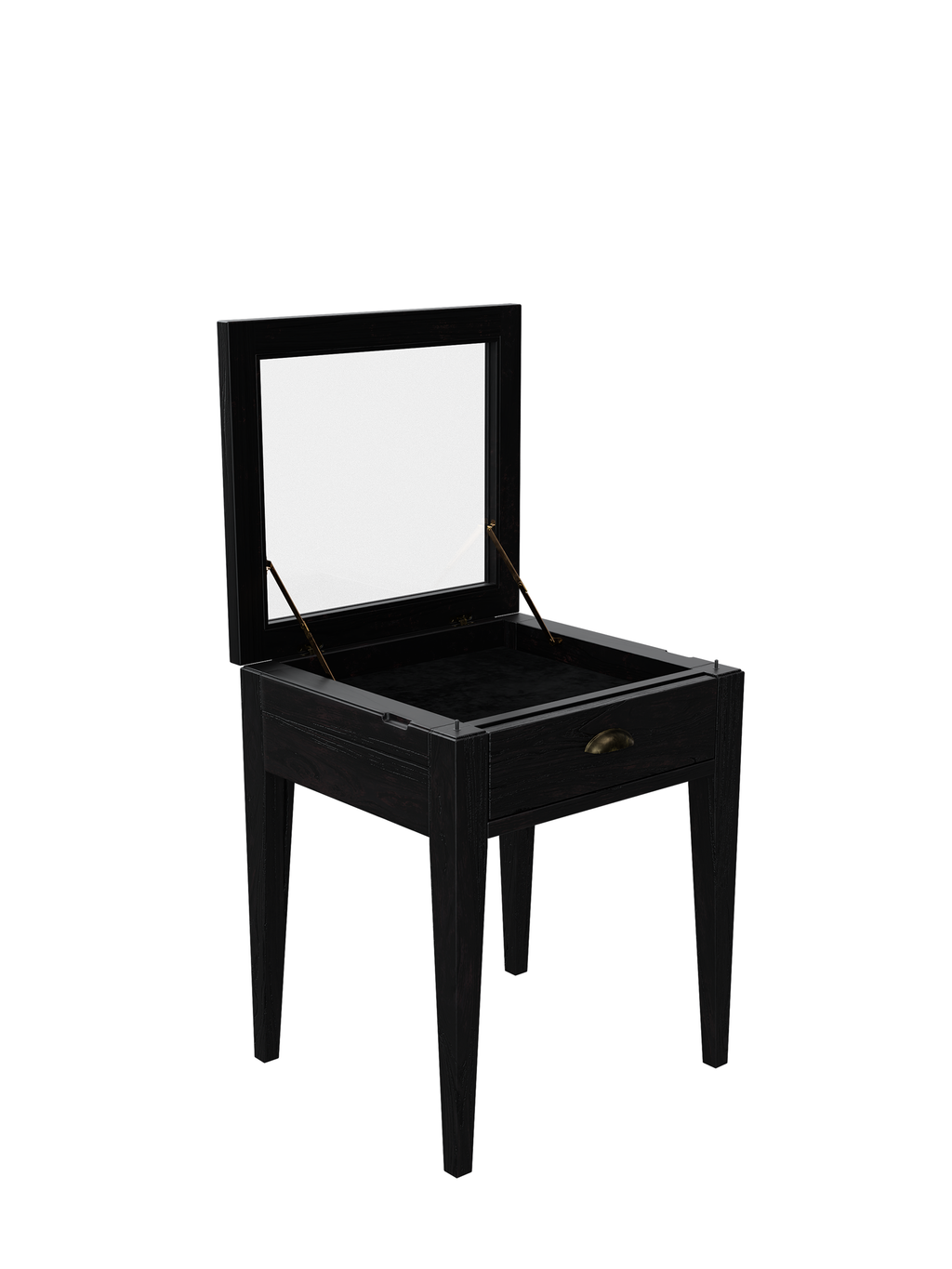 Elmhurst Black 1 Drawer Side Table
