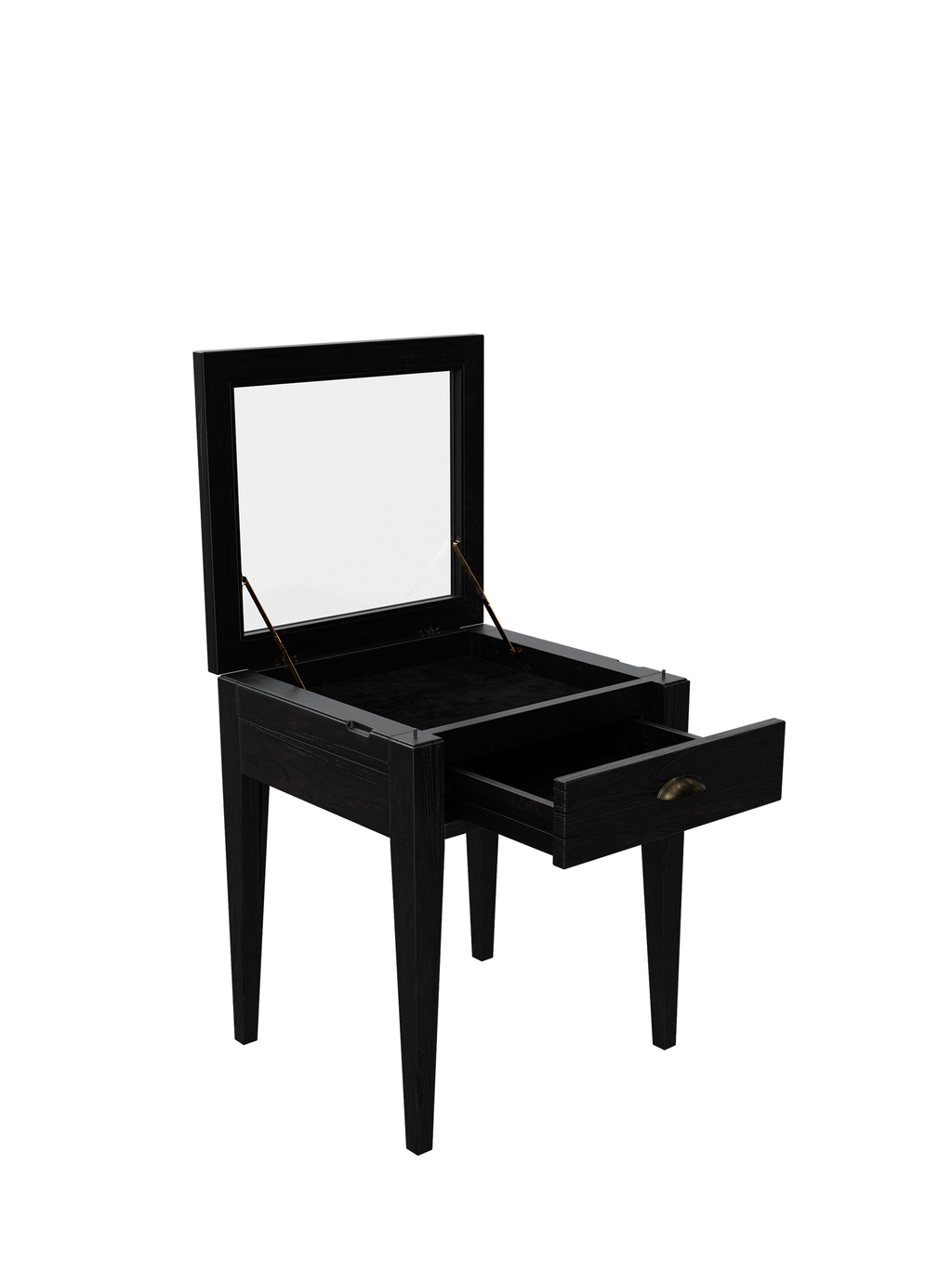 Elmhurst Black 1 Drawer Side Table