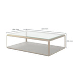 Orla Glass Top and Shagreen Coffee Table