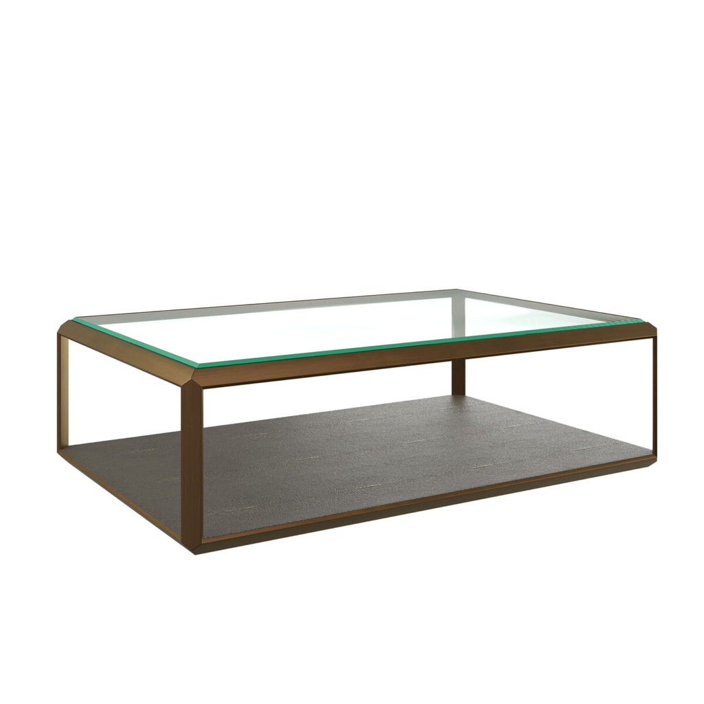 Orla Glass Top and Shagreen Coffee Table