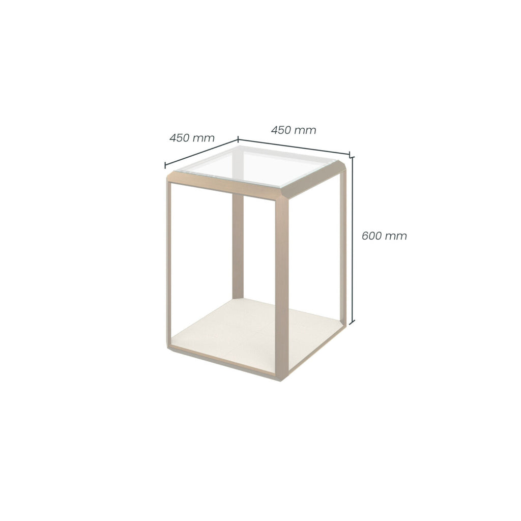 Orla End Table Ivory