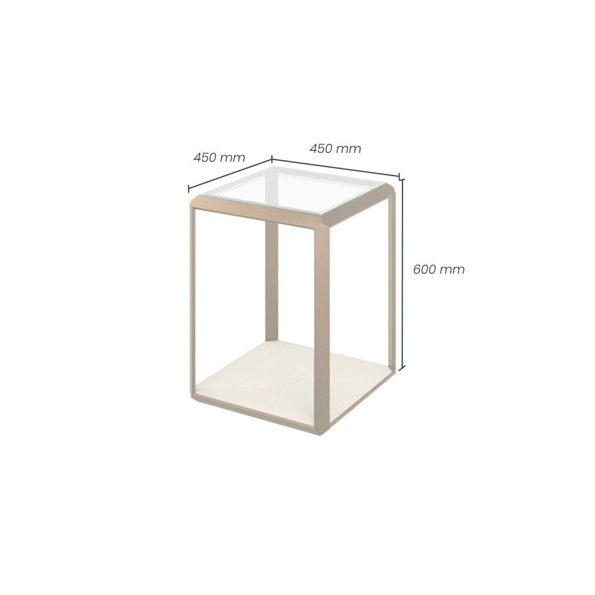 Orla End Table Ivory