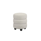 EMI IVORY / BLACK POUFFE