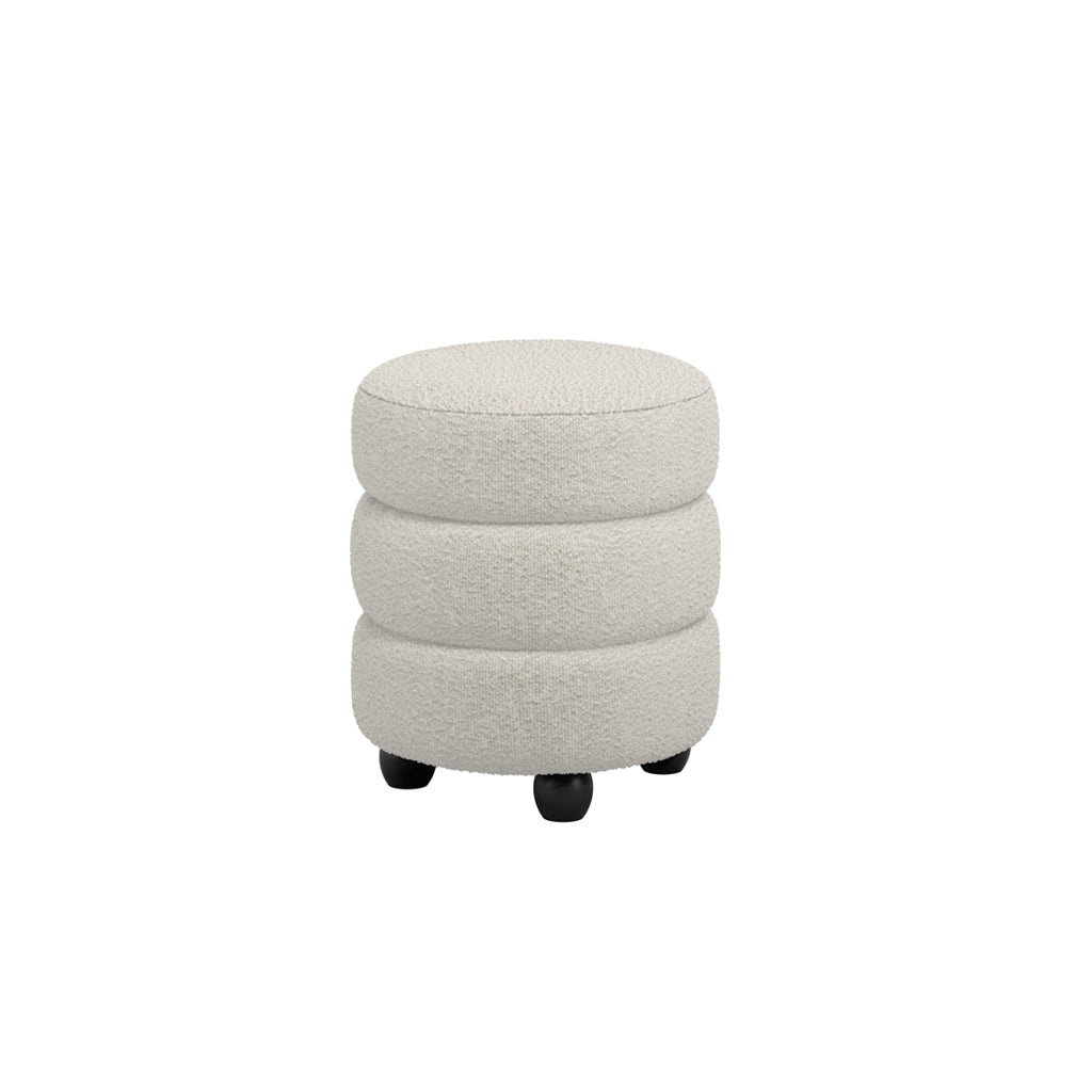 EMI IVORY / BLACK POUFFE
