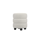 EMI IVORY / BLACK POUFFE