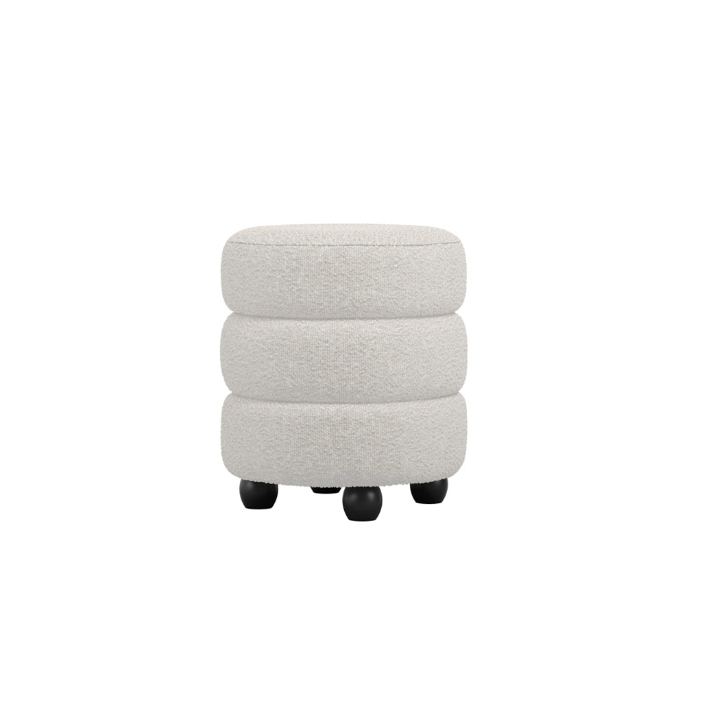 EMI IVORY / BLACK POUFFE