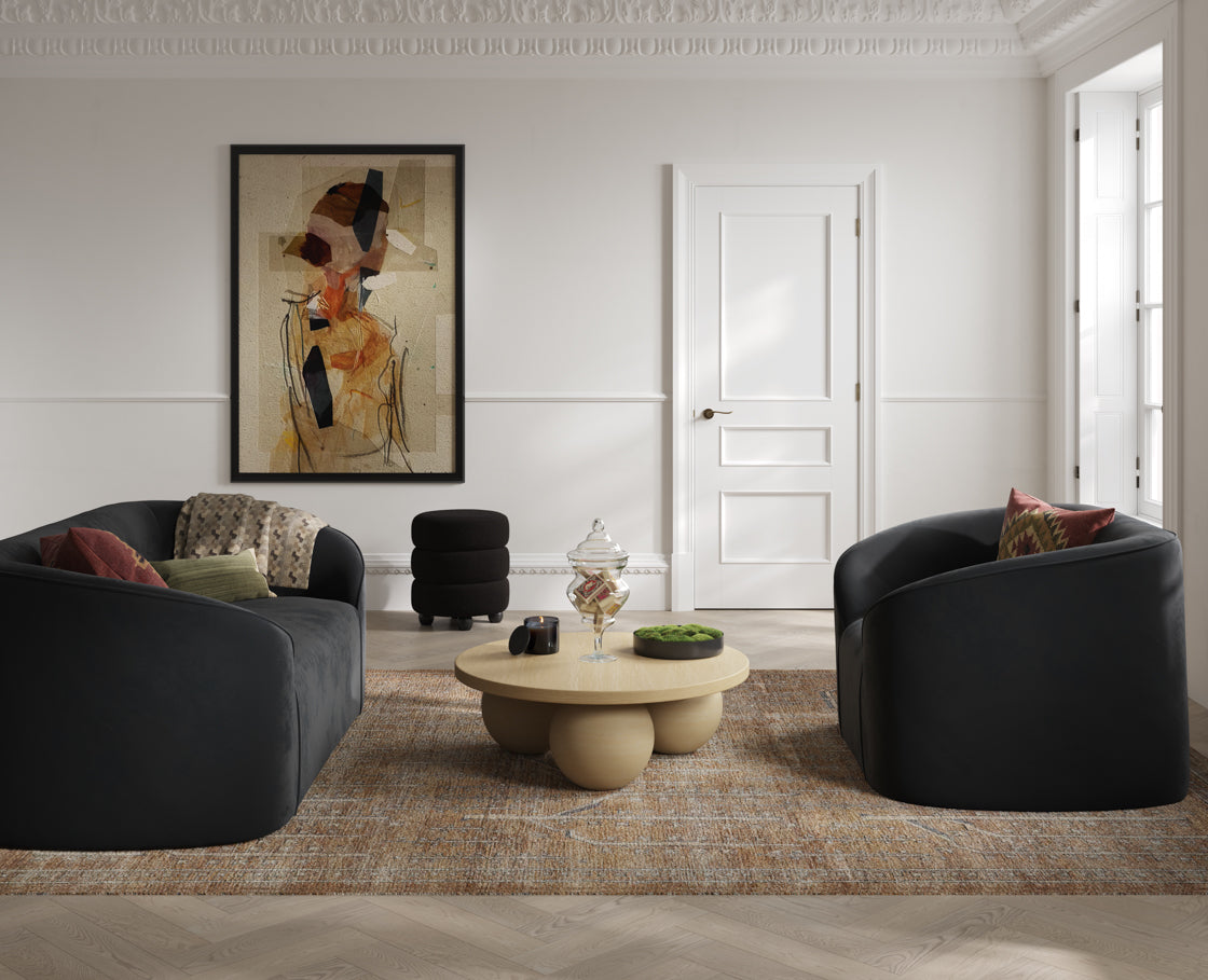 EMI BLACK / BLACK POUFFE