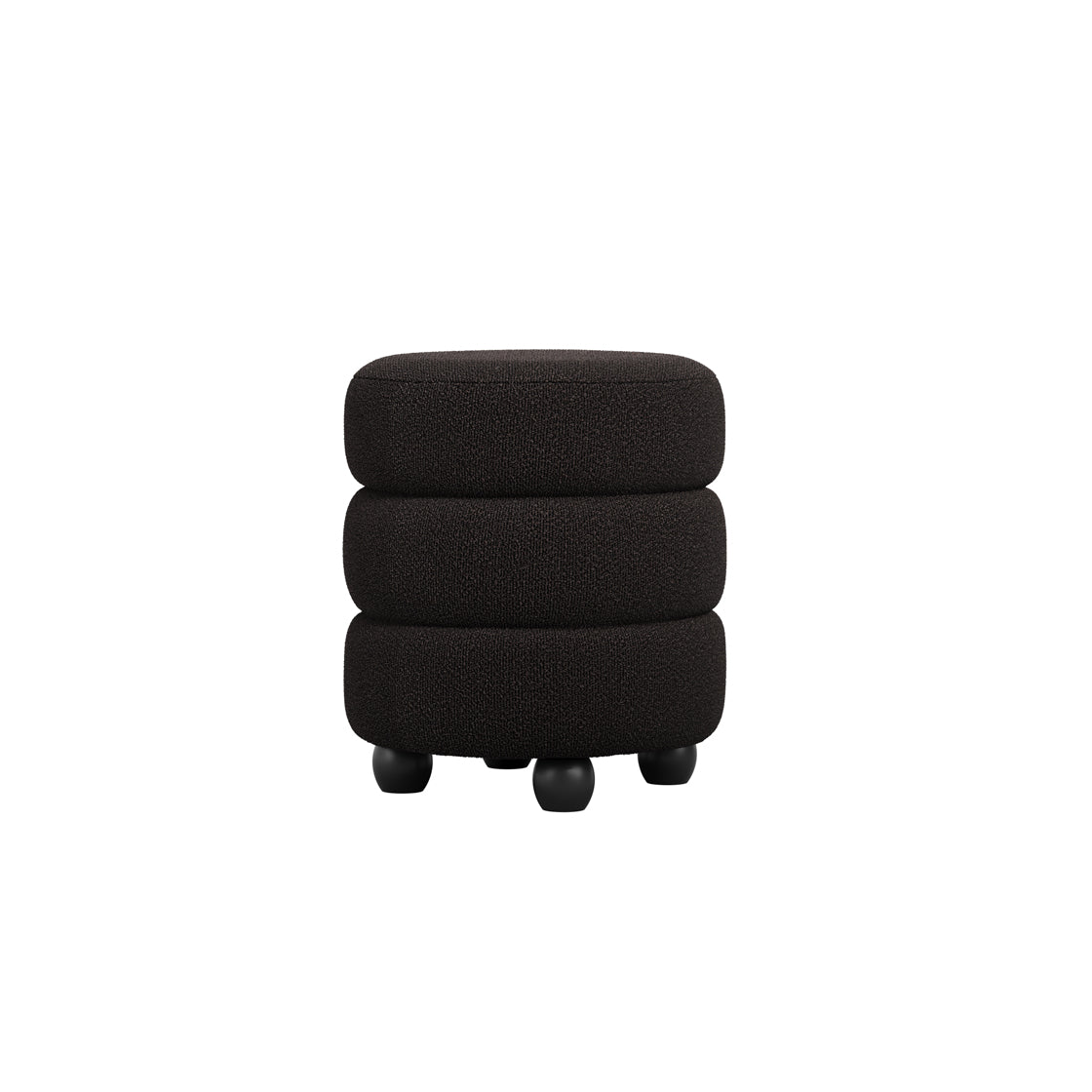 EMI BLACK / BLACK POUFFE