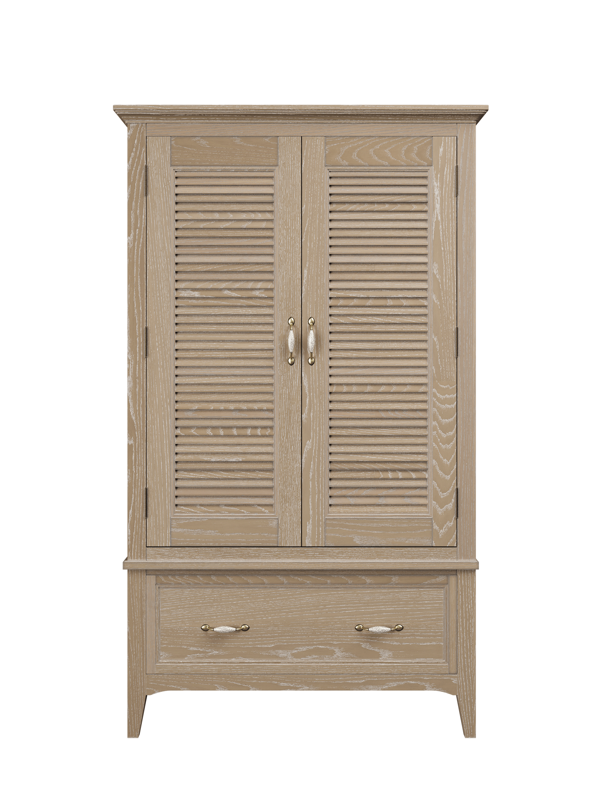 Ennis Oak & Ash 2 Door 1 Drawer Wardrobe