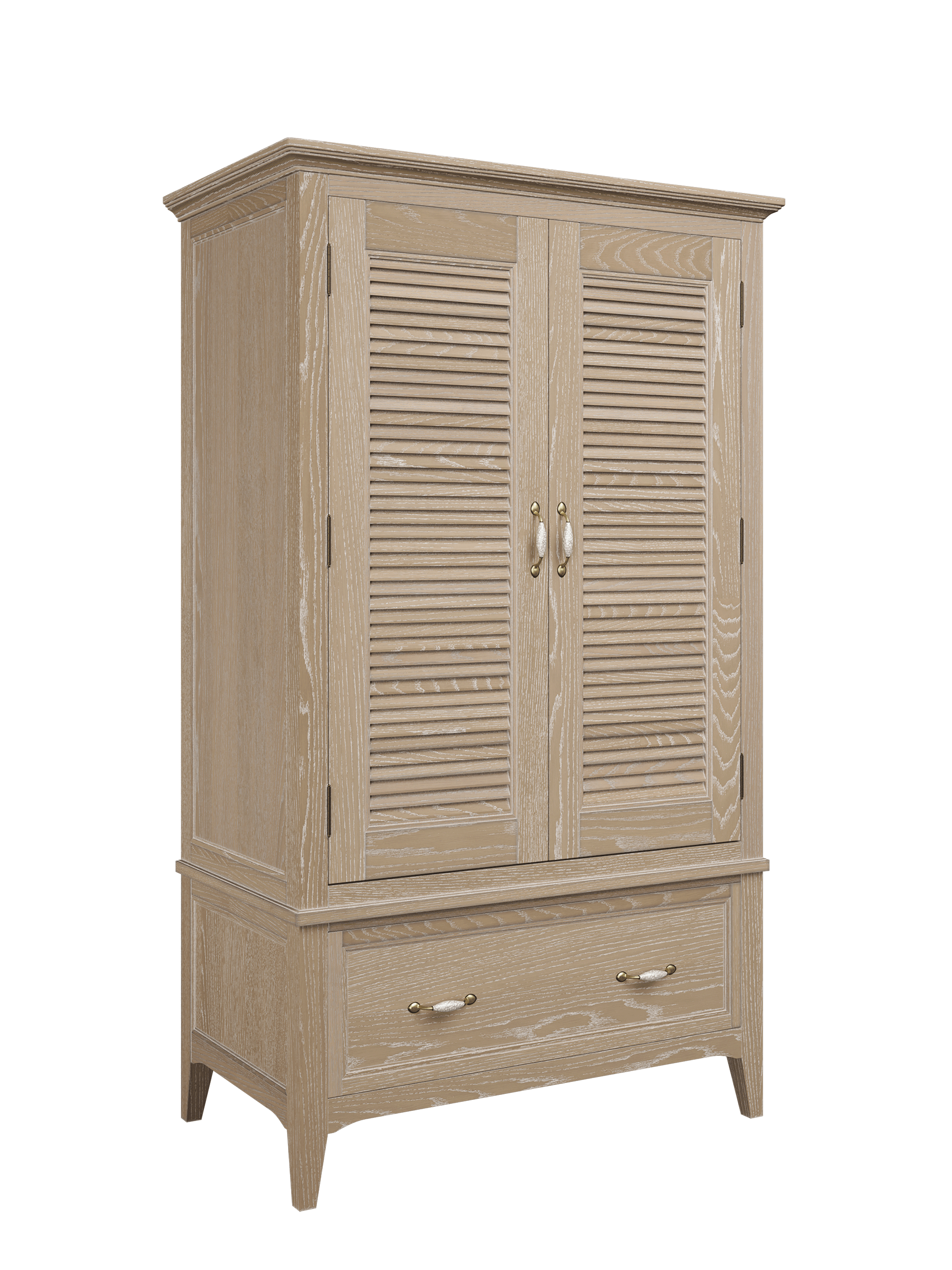 Ennis Oak & Ash 2 Door 1 Drawer Wardrobe