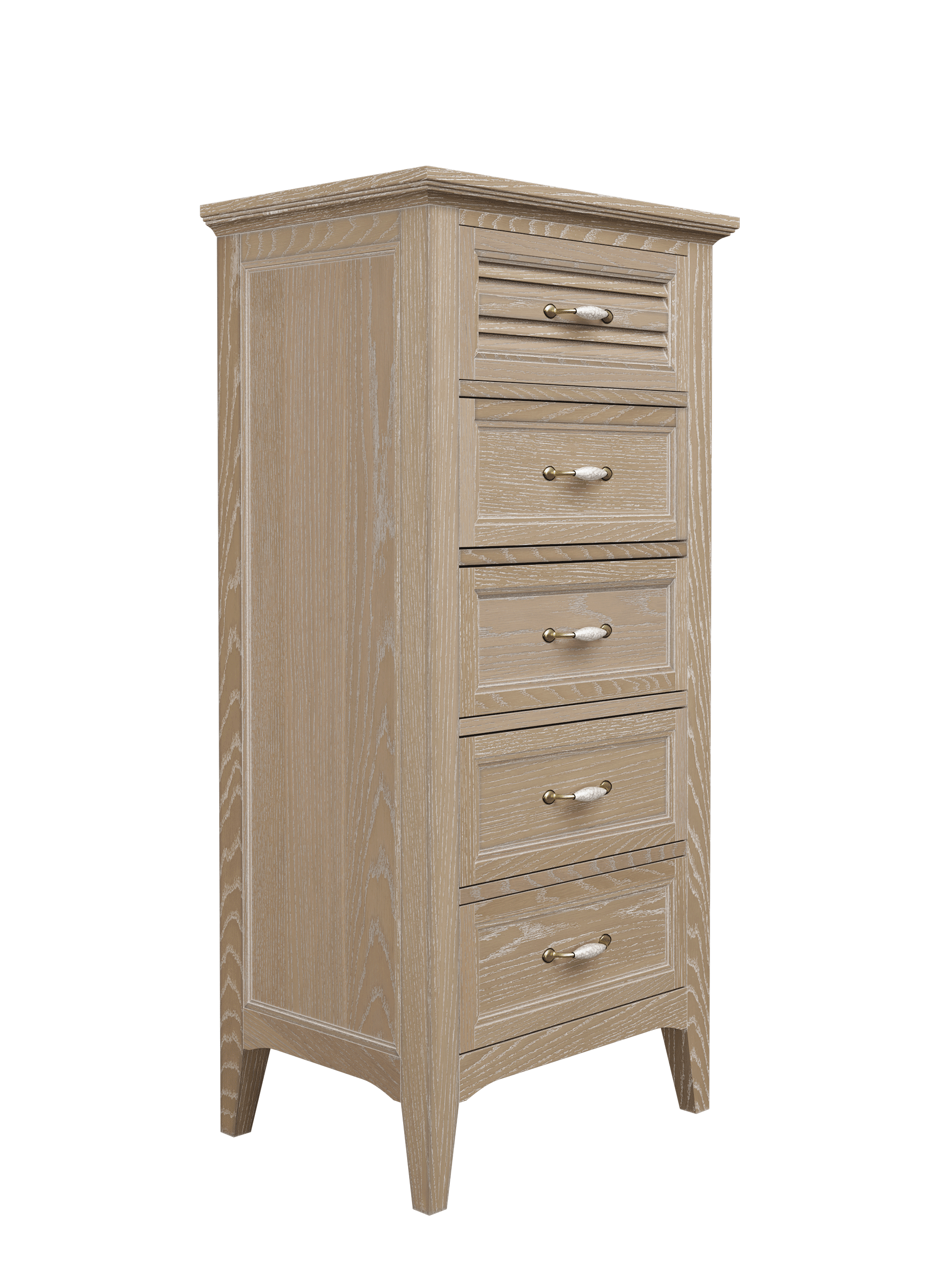 Ennis Oak & Ash 5 Drawer Tall Chest