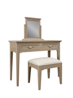Ennis Oak & Ash 2 Drawer Dressing Table, Stool & Mirror Set