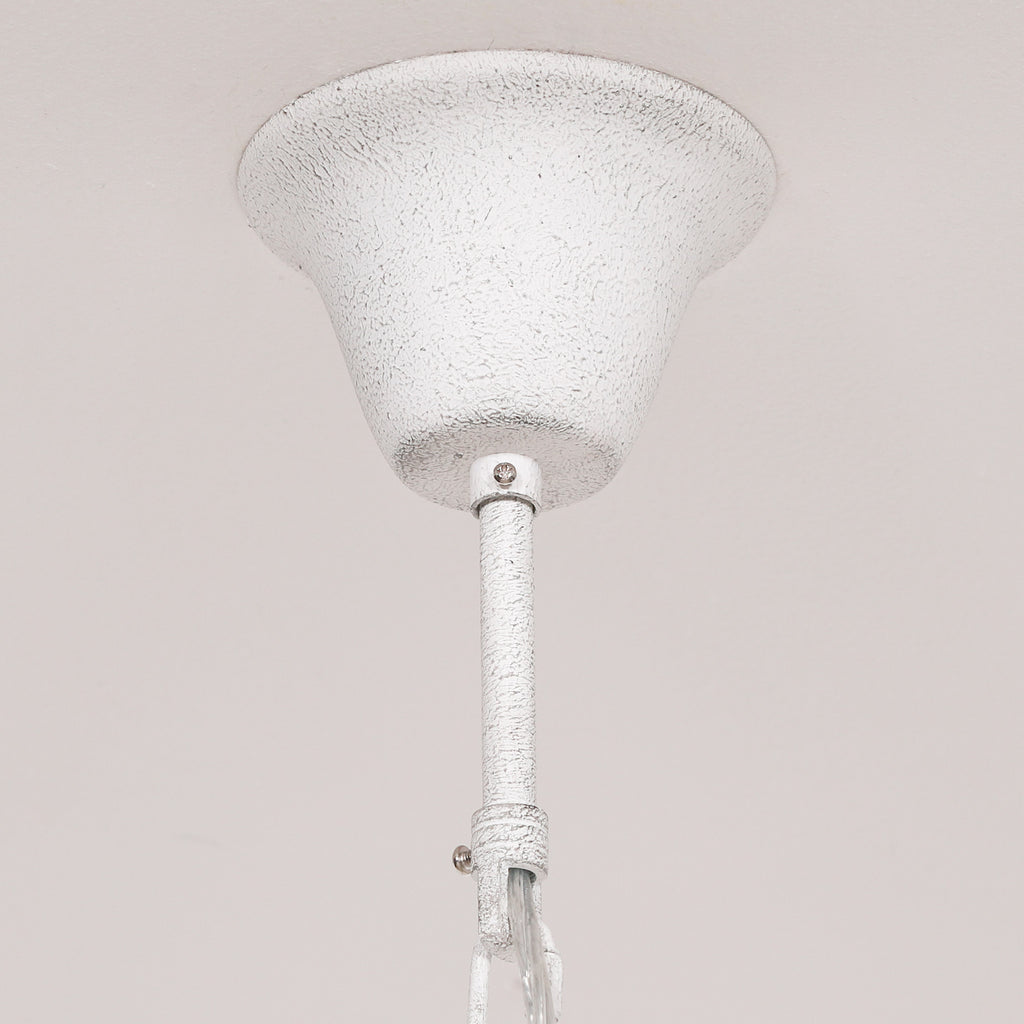 Distressed 5 Branch Chandelier with Shades