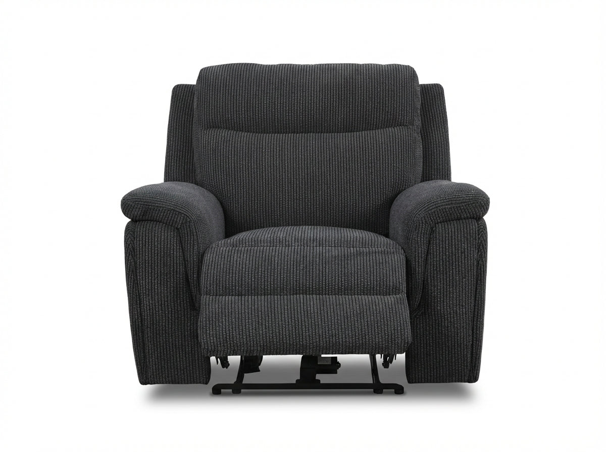 Maverick Black Lay-Z-Boy Style Fabric Power Recliner Armchair Tamla | Maverick | DFS