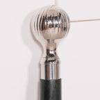 Victorian Style Nickel Plated Clover Black Wooden Walking Stick