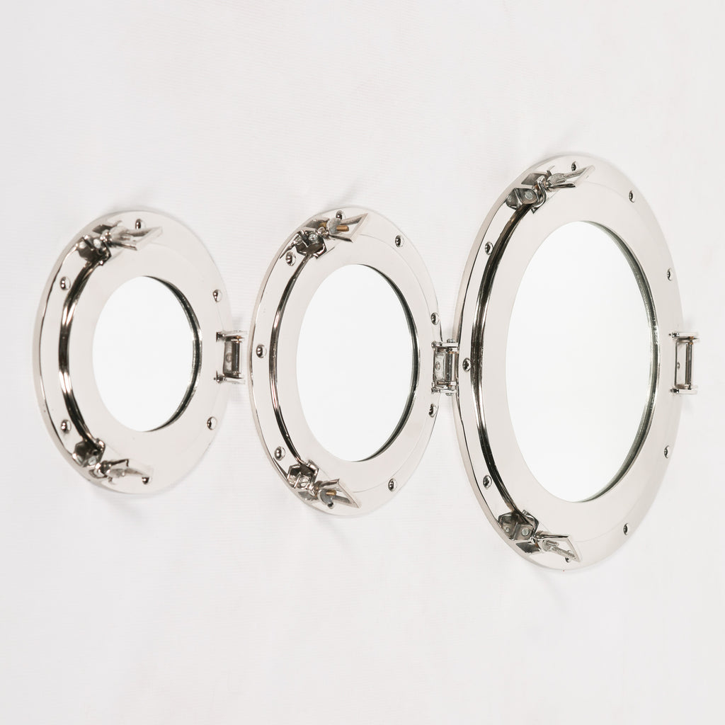 Small Polished Port Hole Mirror