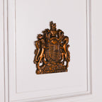 Vintage Gold Style 37cm Cast Metal Coat of Arms
