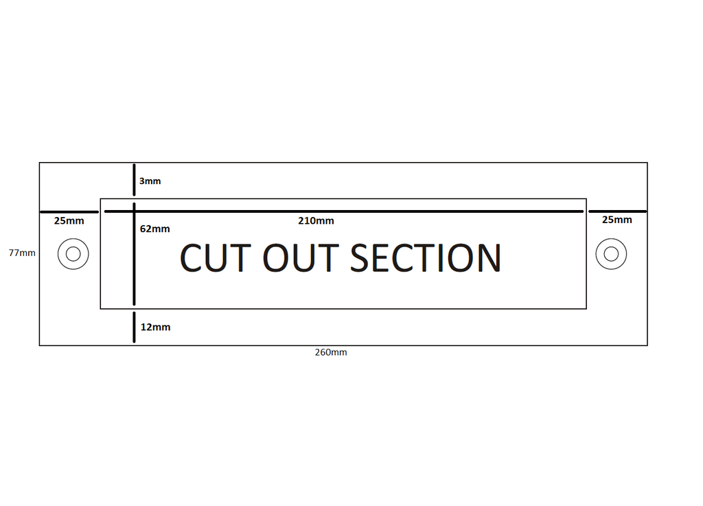 Aluminium Polished Door Letter Plate 10"