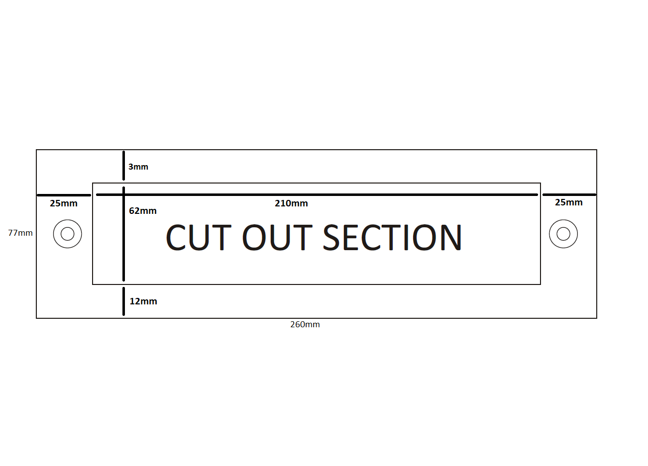 Aluminium Polished Door Letter Plate 10"