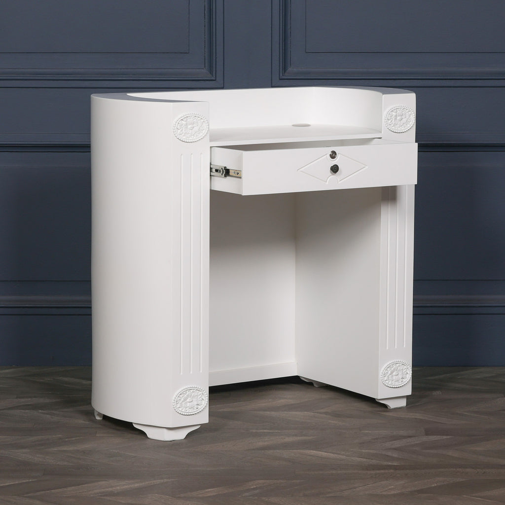 White Reception Desk