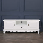 French White Large Cabinet TV Unit