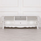 French White Large Cabinet TV Unit